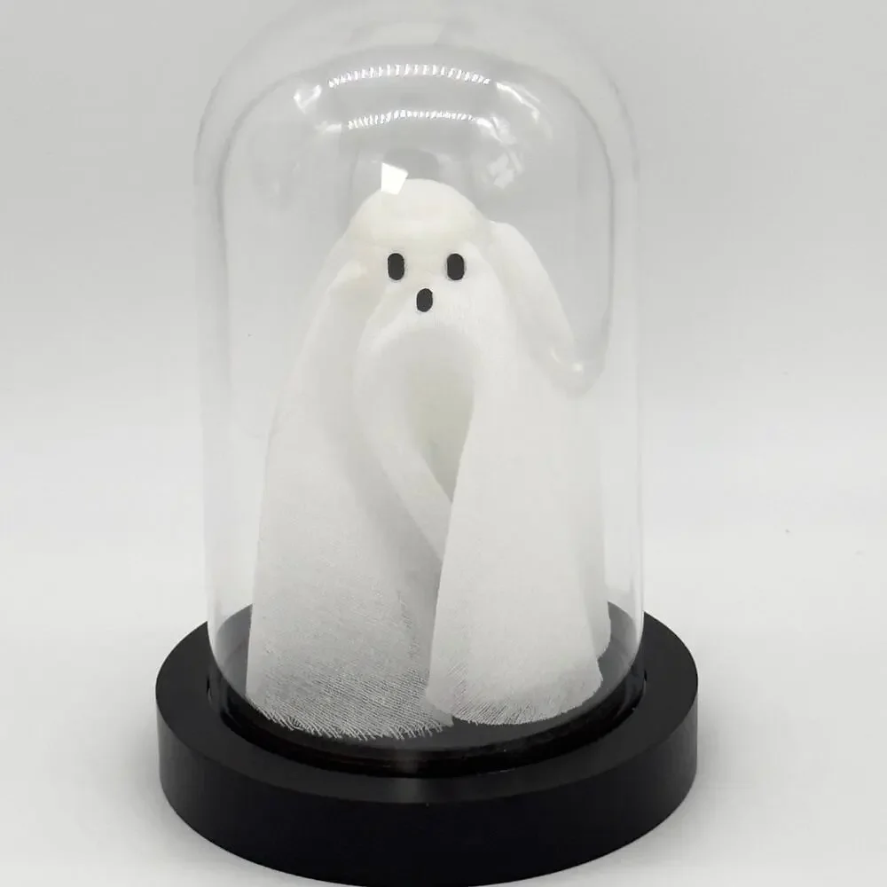 Pottery Barn Ghost Cloche Light Up Halloween Decor NEW